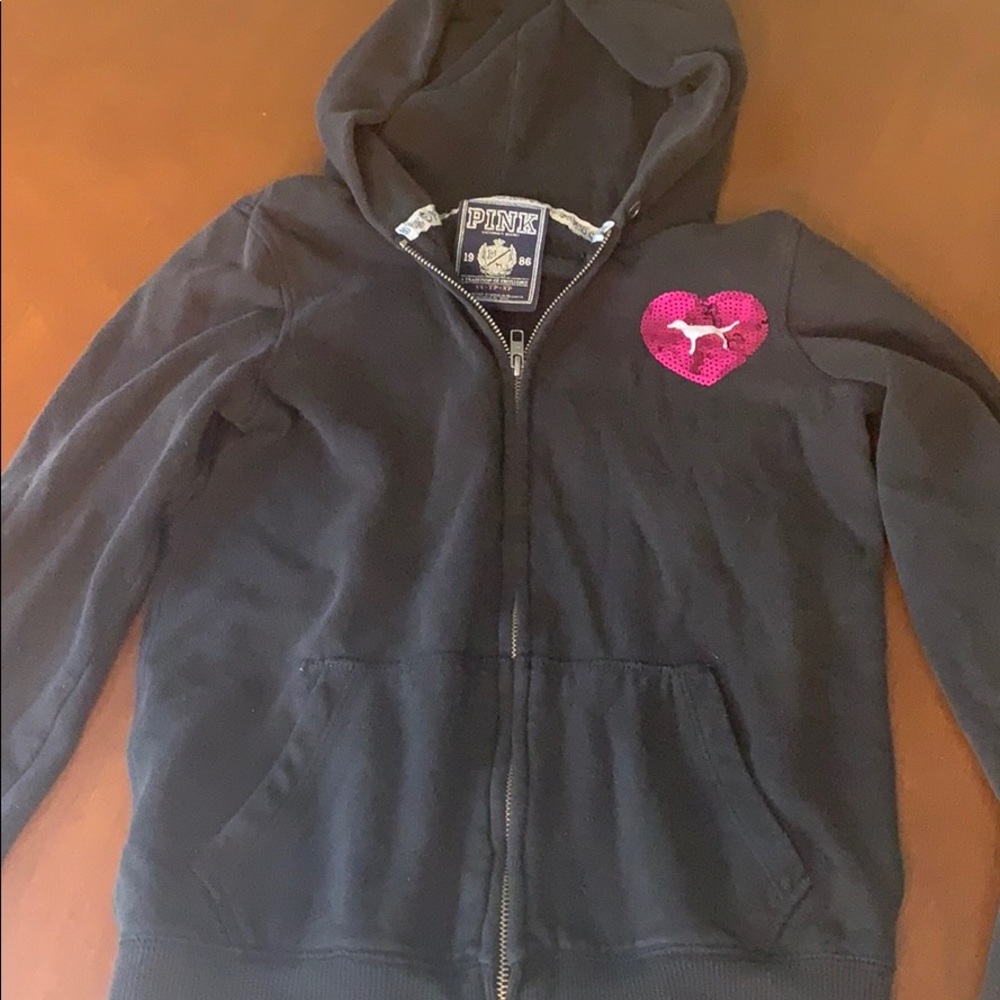 Pink zip up hoodie